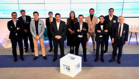 Víctor Rodríguez y Sebastián Albella en la Sesión divulgativa sobre criptomonedas de la Fundación LAB