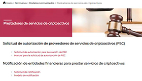Manual de autorización y el modelo de notificación para prestadores de servicios de criptoactivos