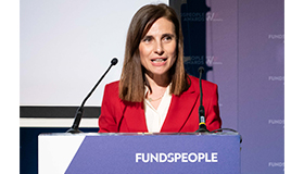 Paloma Marín, en la apertura de los premios de FundsPeople España 2025