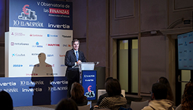 Carlos San Basilio, en el V Observatorio de las Finanzas de El español